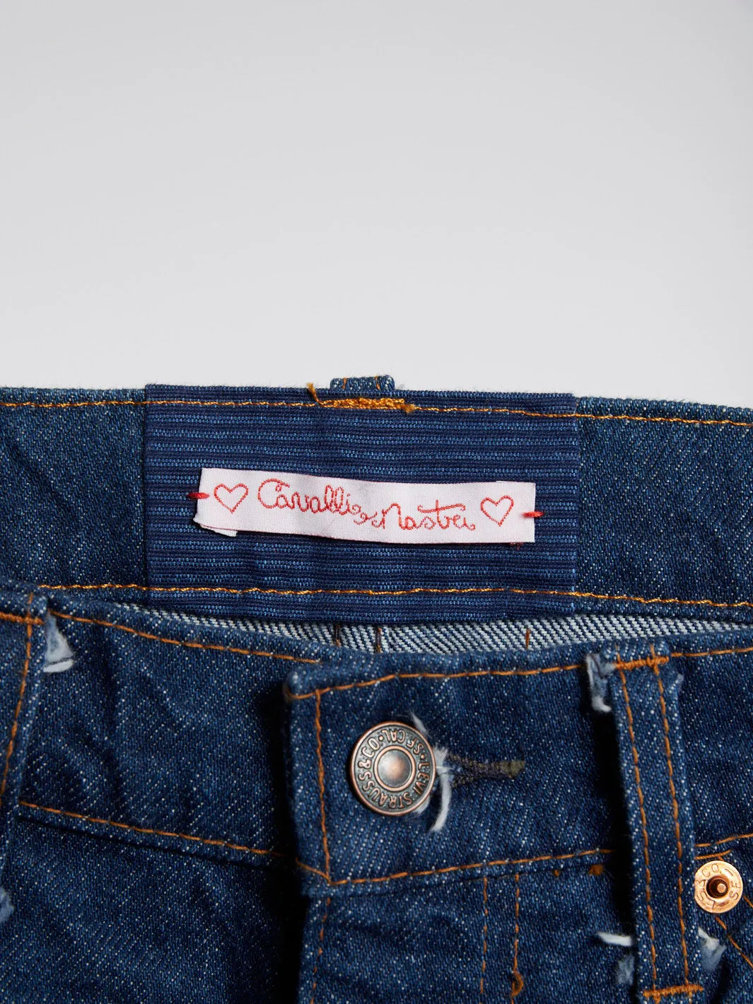 1980s Levi's jeans customised by Cavalli e Nastri