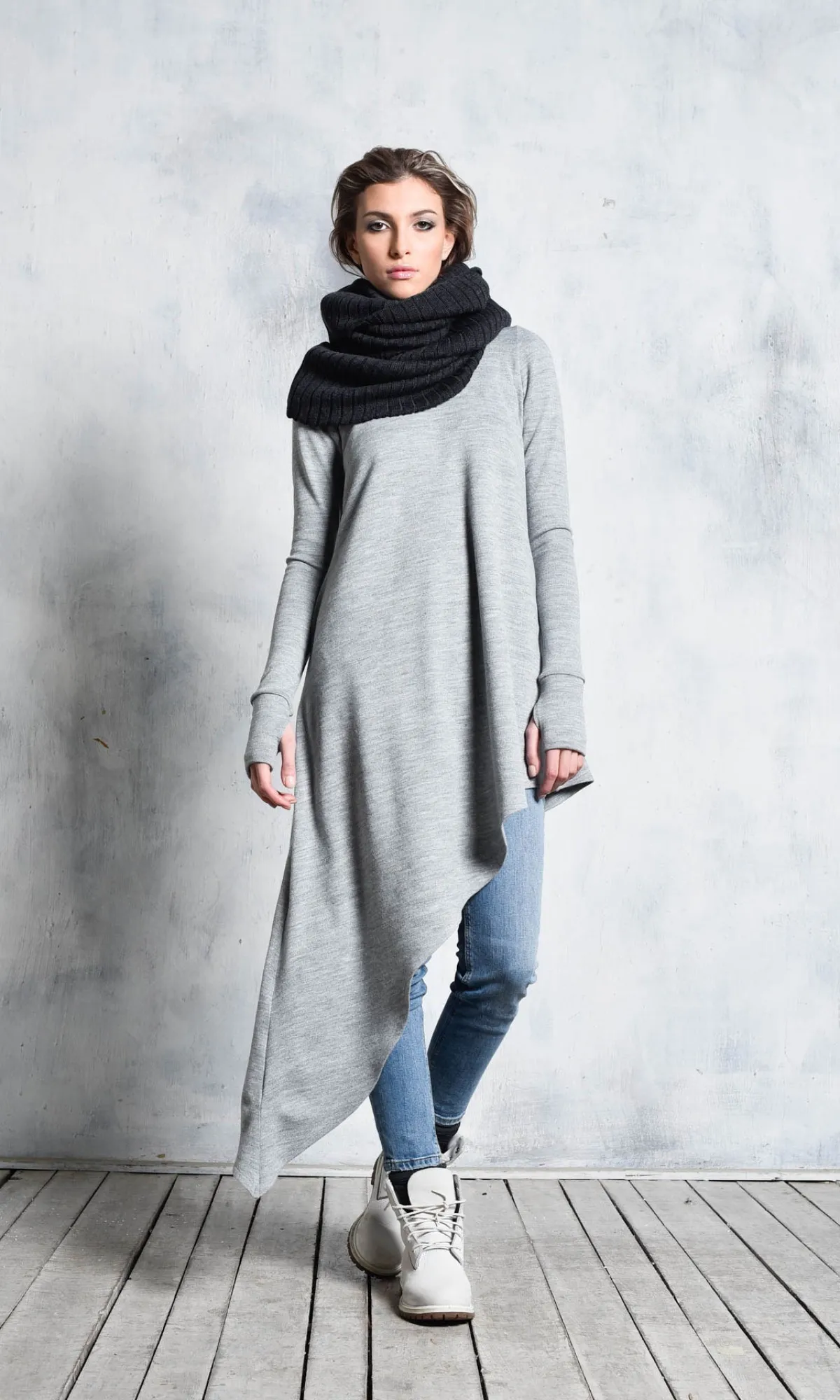 Aakasha  |Long Sleeves Plain Handmade Tunics