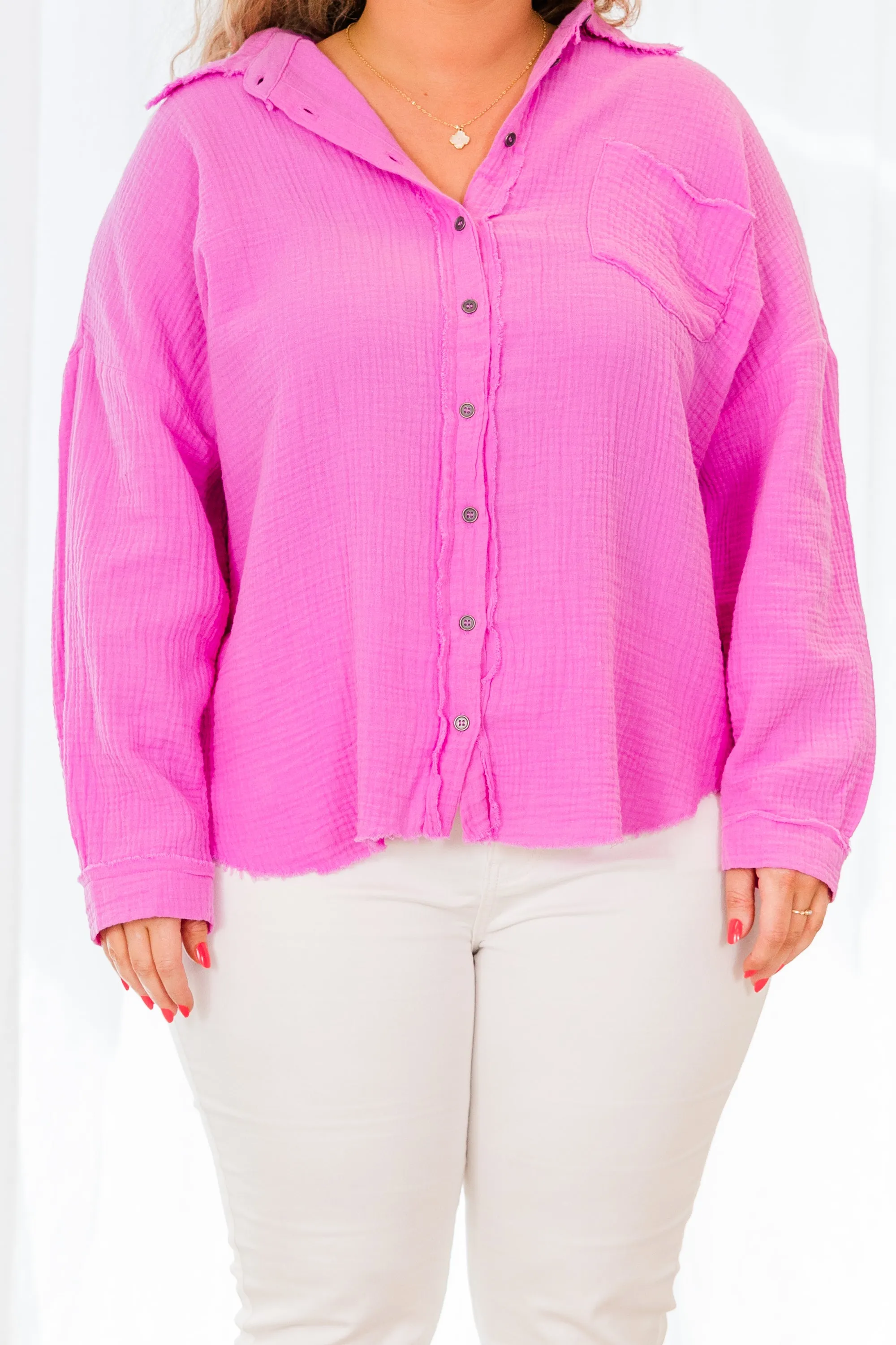 Act Of Faith Top, Bright Mauve