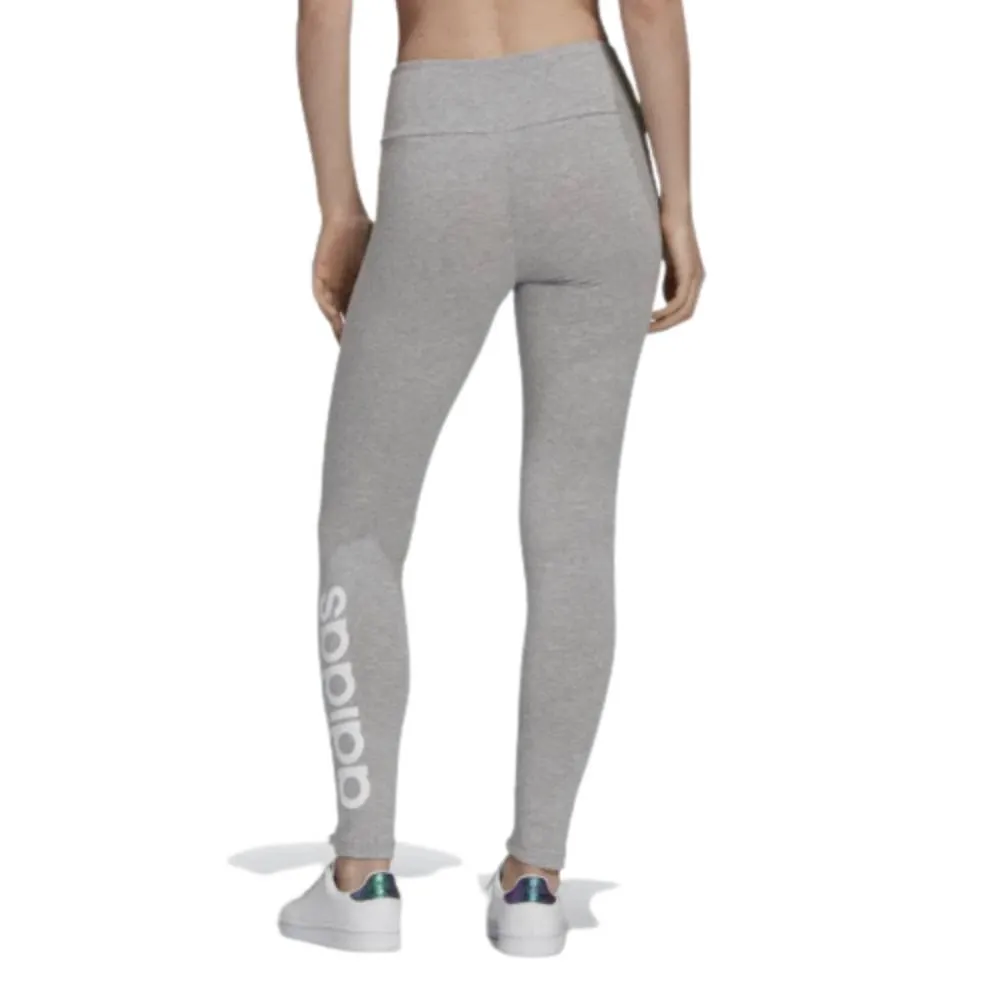 Adidas Women's Essentials High Waist Logo Legging (Medium Grey Heather/White)