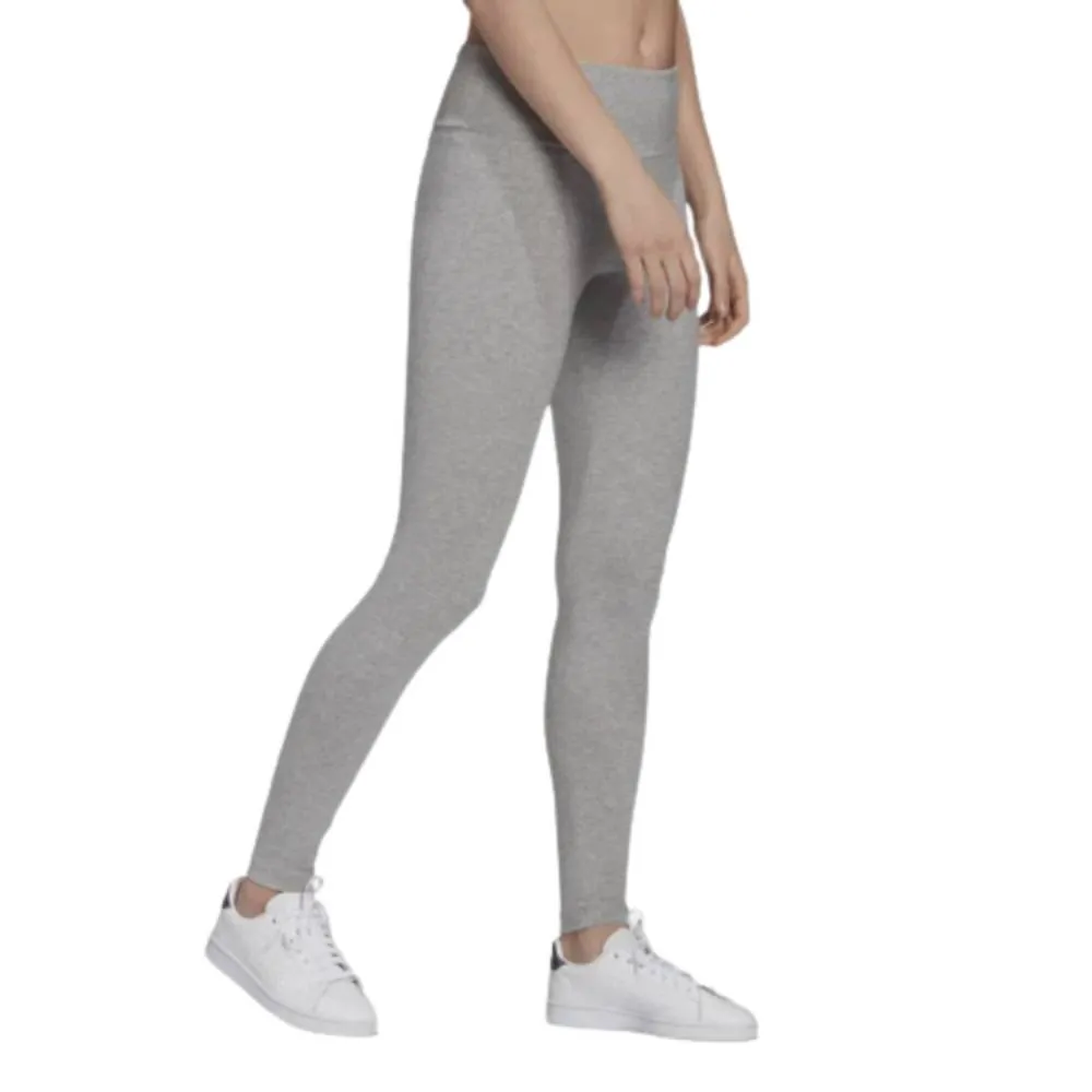 Adidas Women's Essentials High Waist Logo Legging (Medium Grey Heather/White)