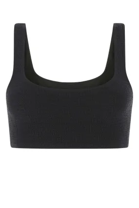 Alexander Wang Logo Detailed Open Back Bikini Top