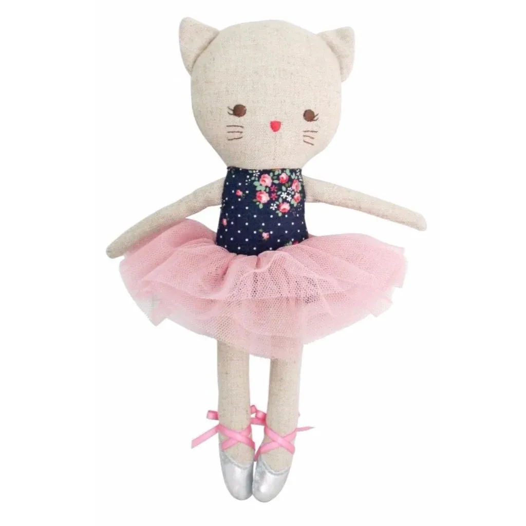 Alimrose Small Odette Midnight Floral Cat Children's Doll