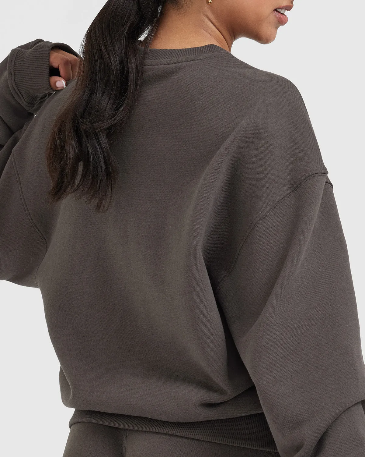 All Day Lightweight Oversized Sweatshirt | Deep Taupe