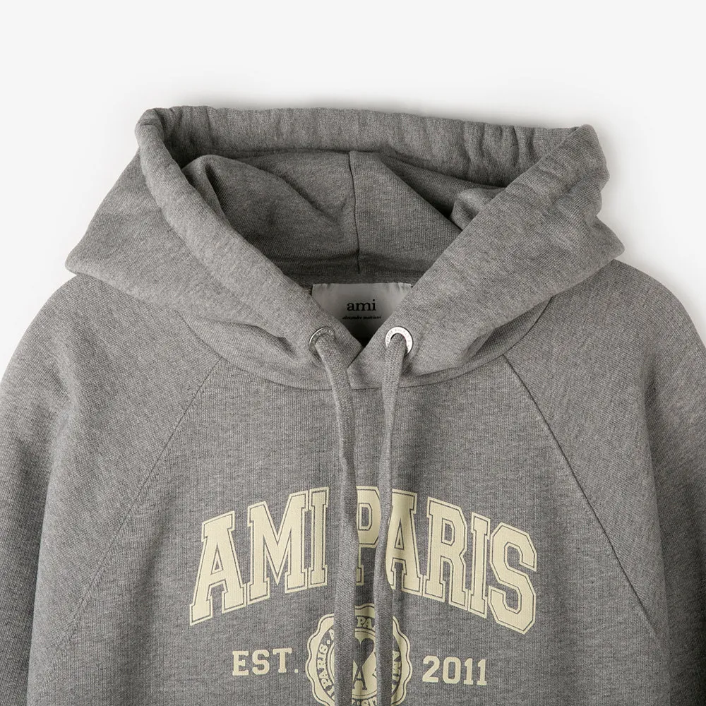 AMI PARIS  |Pullovers Unisex Street Style Long Sleeves Cotton Logo