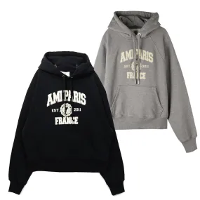 AMI PARIS  |Pullovers Unisex Street Style Long Sleeves Cotton Logo