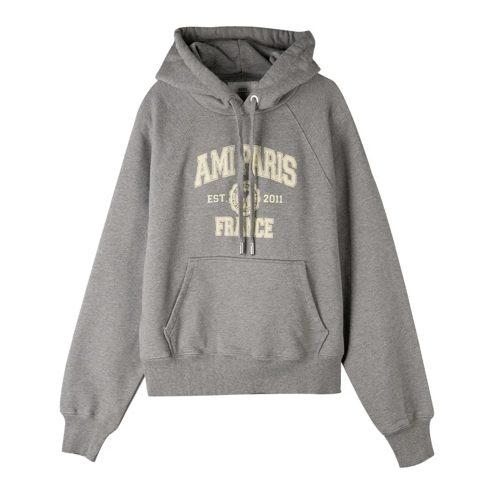 AMI PARIS  |Pullovers Unisex Street Style Long Sleeves Cotton Logo