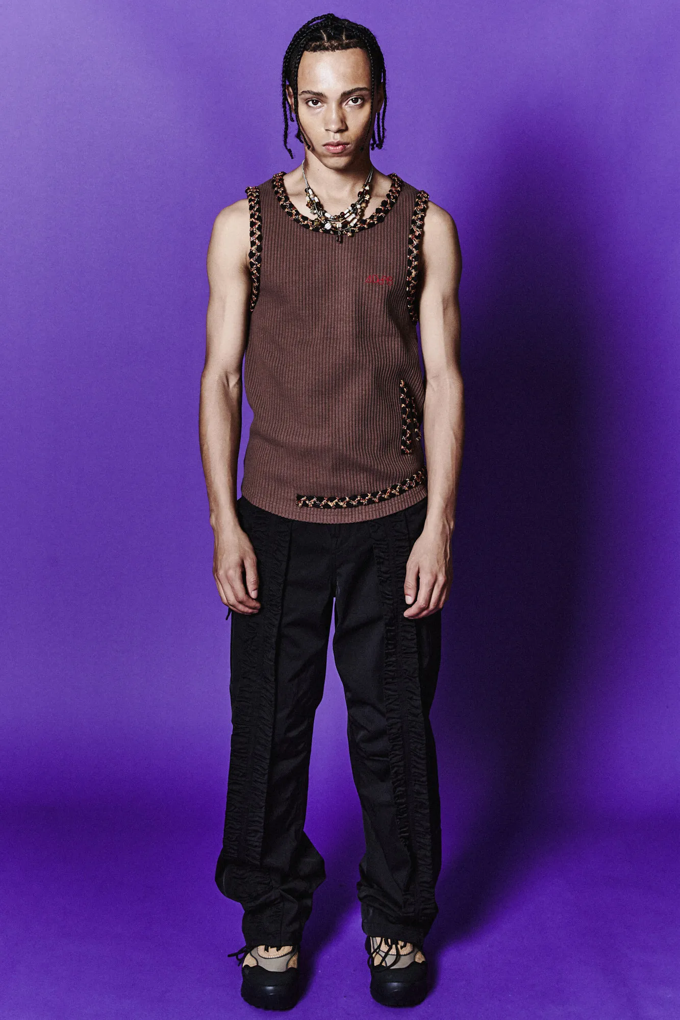 ANDERSSON BELL  |Crew Neck Pullovers Sleeveless Street Style Cotton