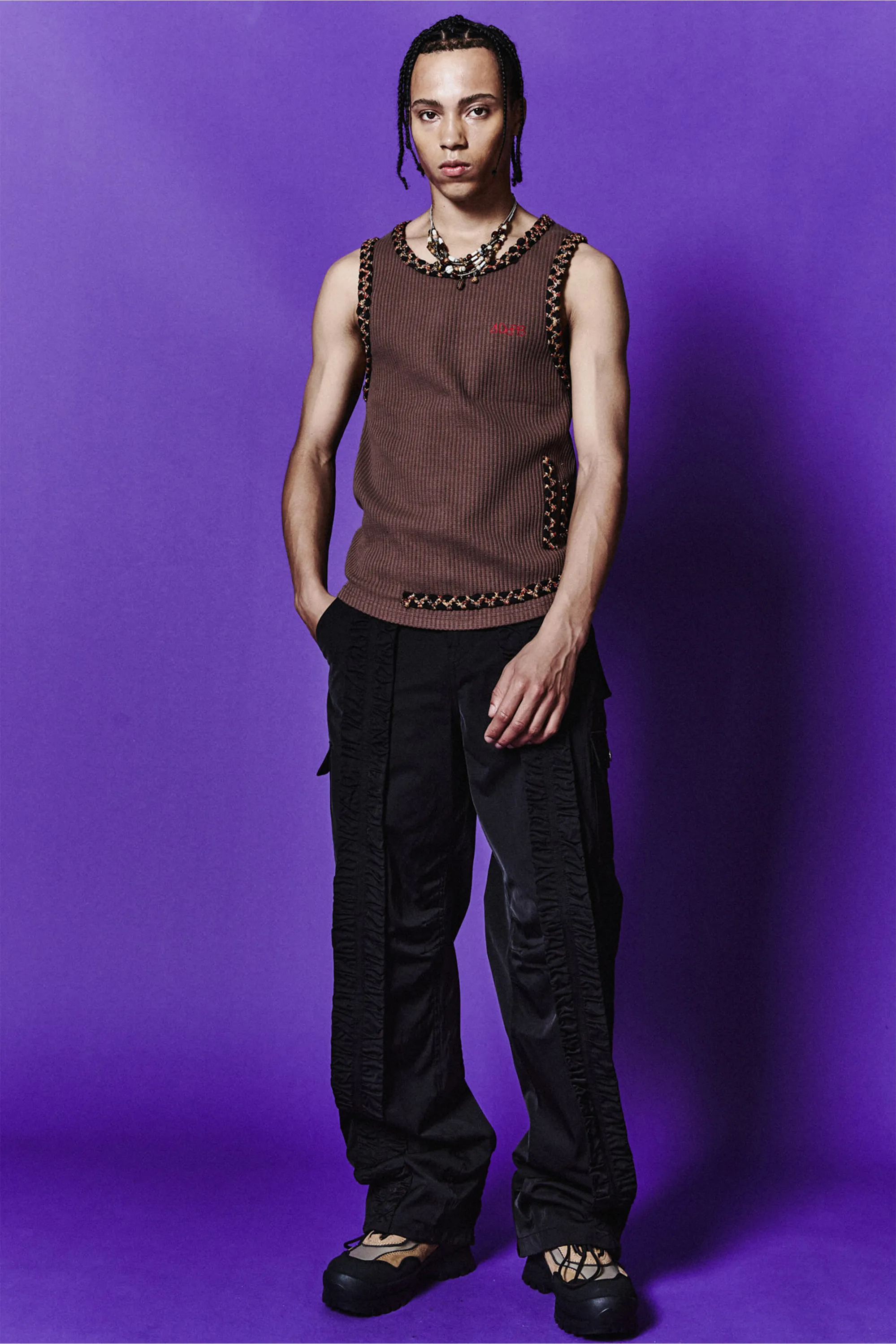 ANDERSSON BELL  |Crew Neck Pullovers Sleeveless Street Style Cotton