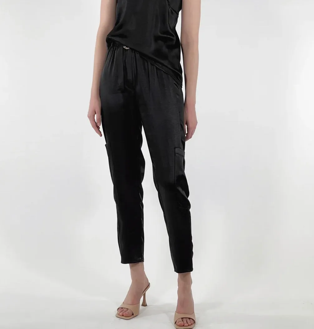 AP3044 Coal Satin Pant