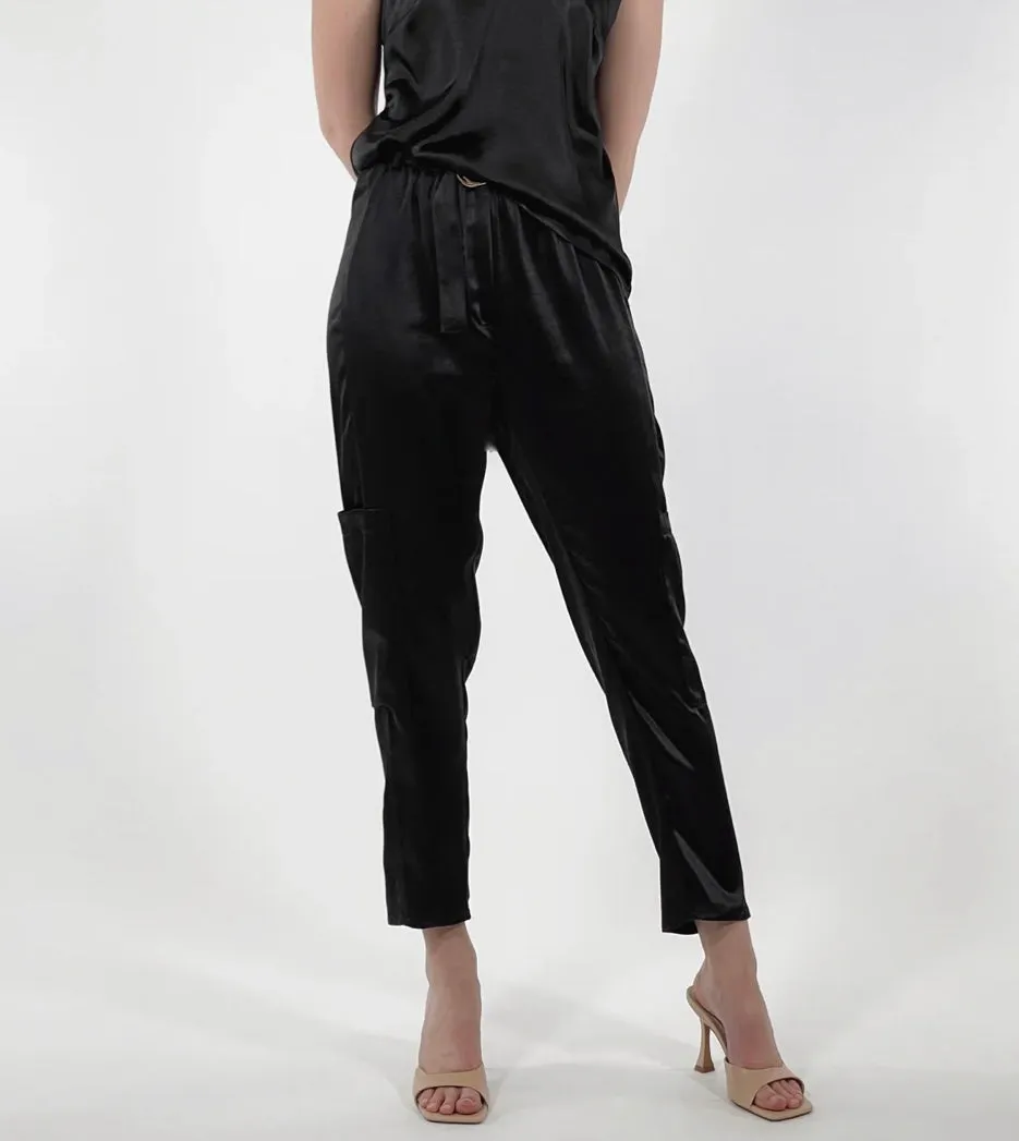 AP3044 Coal Satin Pant