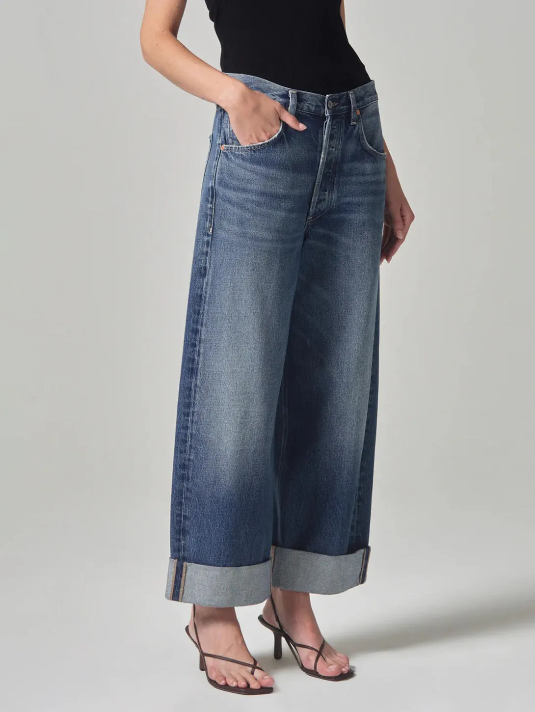 Ayla Baggy Cuffed Crop Jean - Brielle