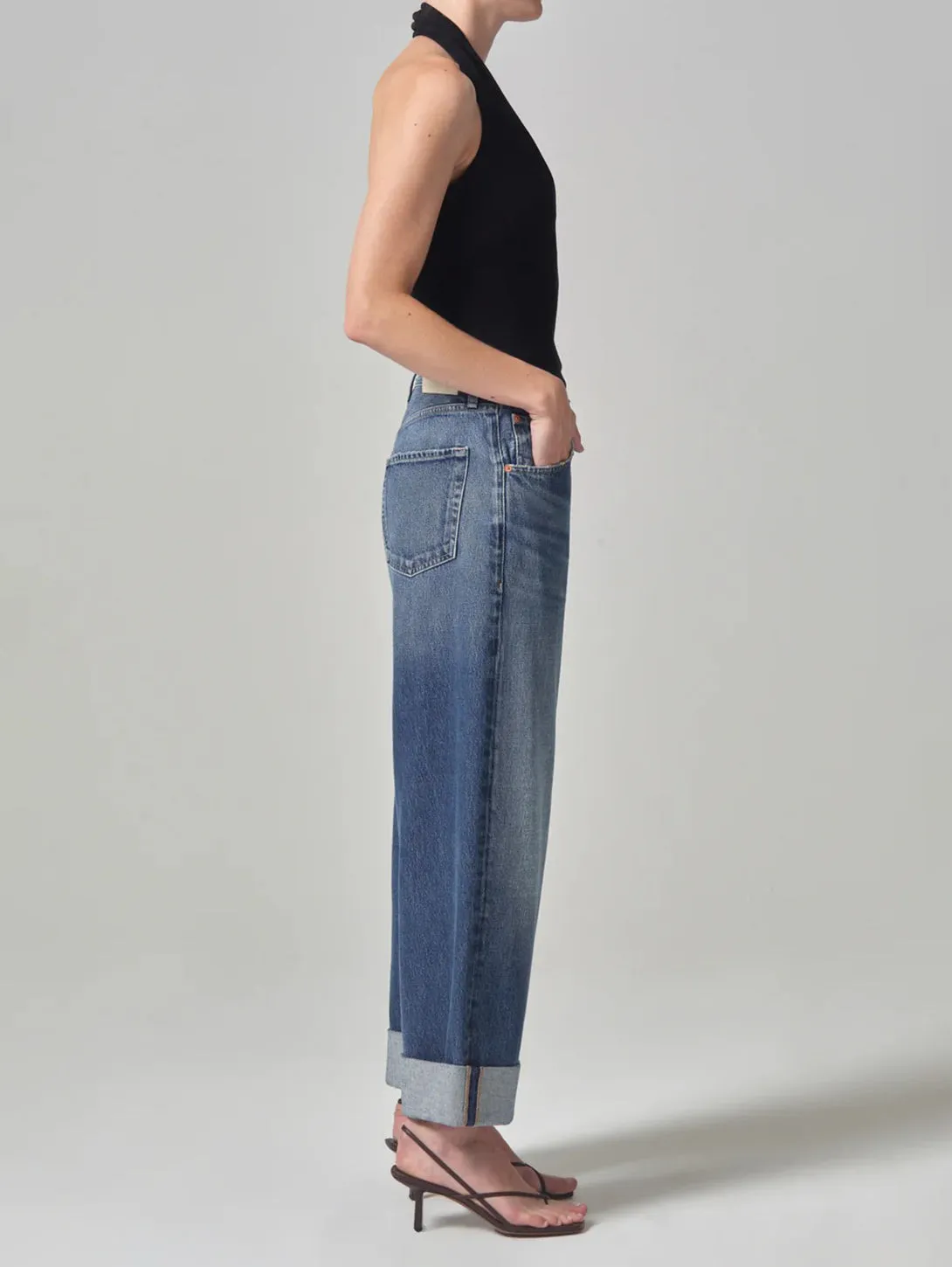 Ayla Baggy Cuffed Crop Jean - Brielle