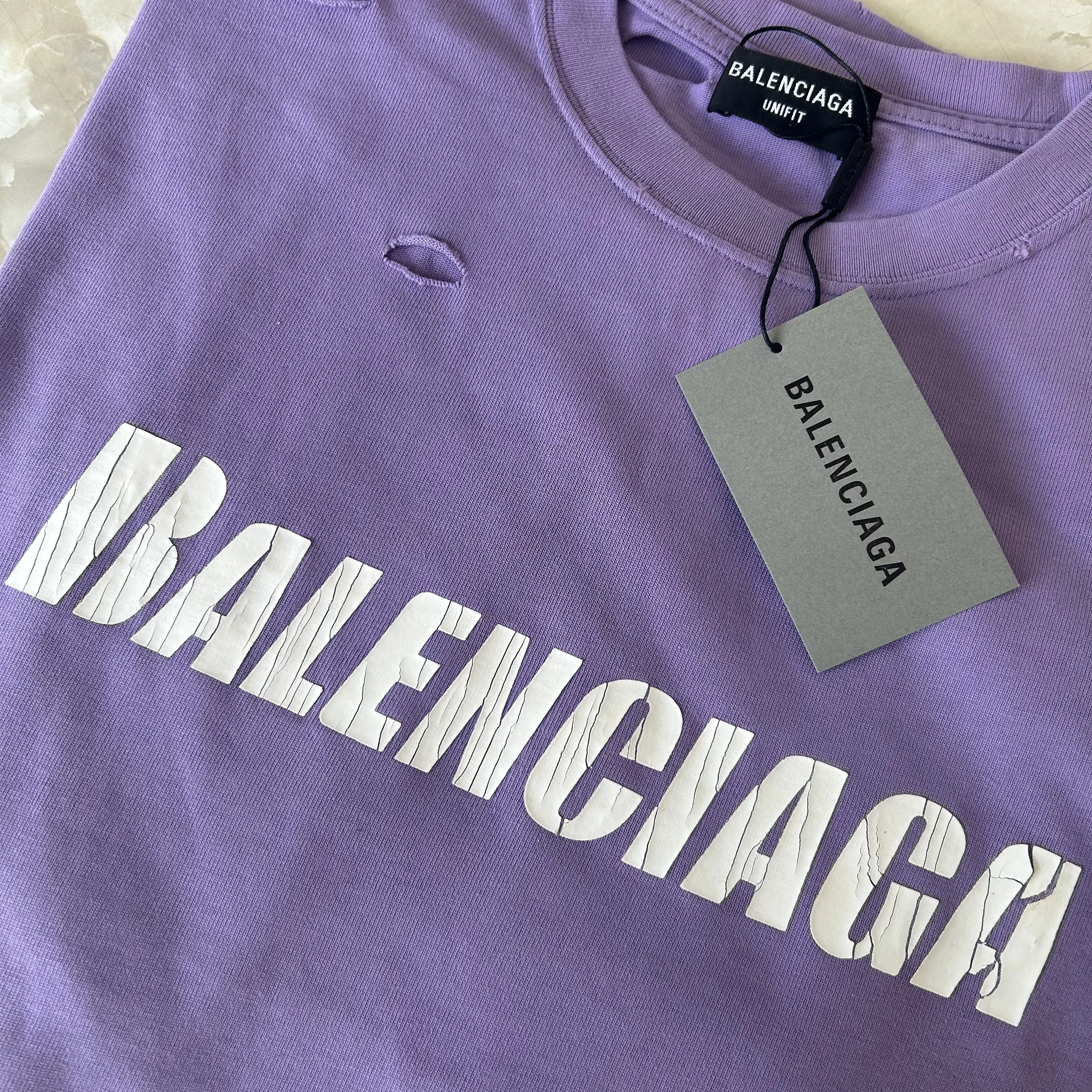 BALENCIAGA  |Crew Neck Pullovers Unisex Street Style Plain Cotton Logo