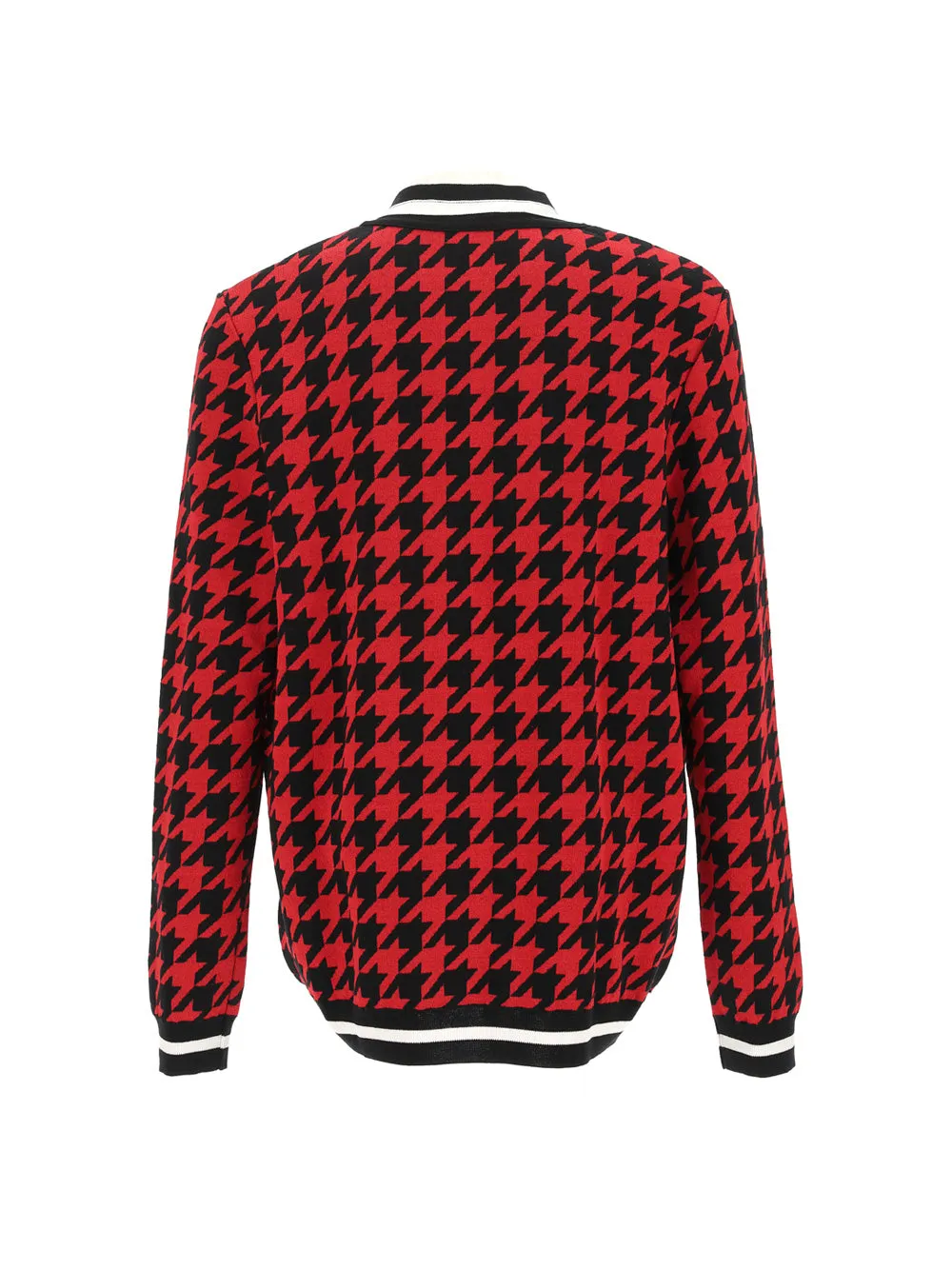 Balmain Houndstooth Patterned Oversized Cardigan