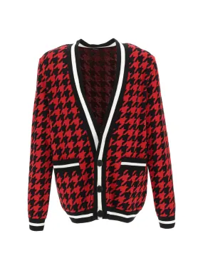 Balmain Houndstooth Patterned Oversized Cardigan