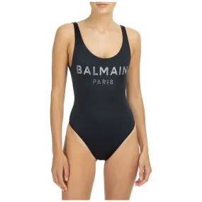 Balmain Logo Detailed Crewneck Swimsuit