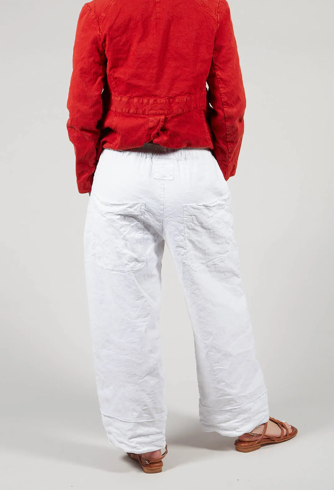 Banded Pants in White