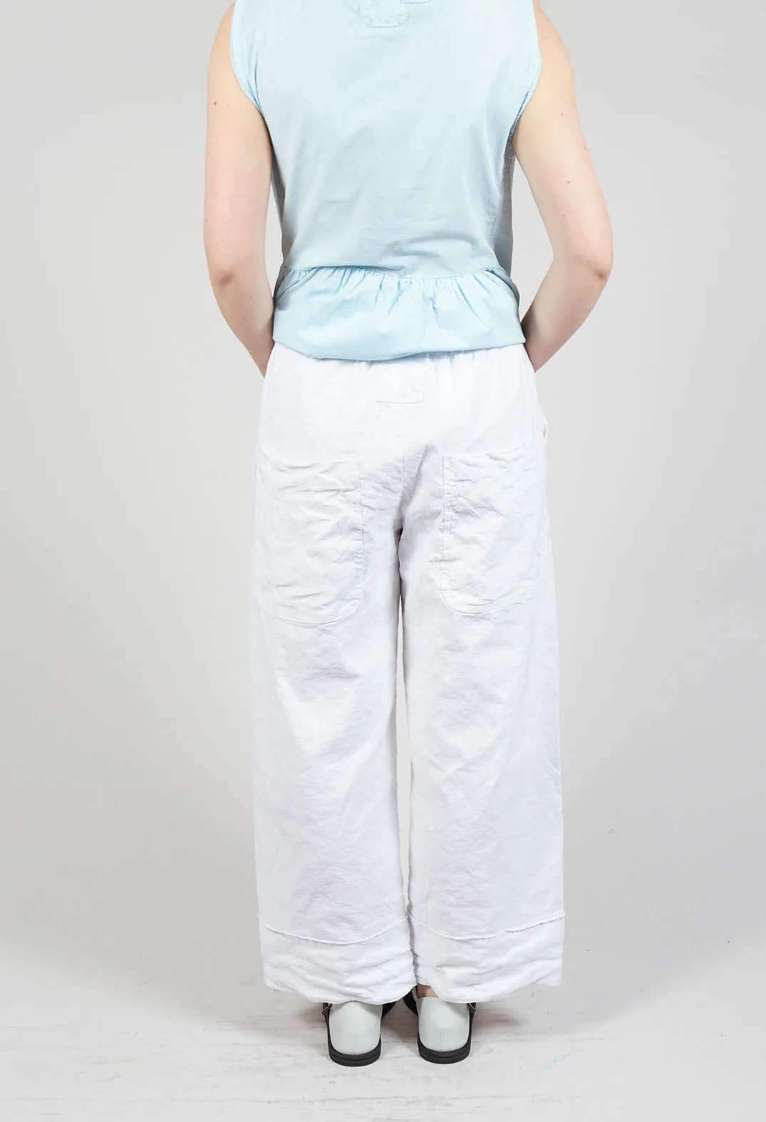 Banded Pants in White