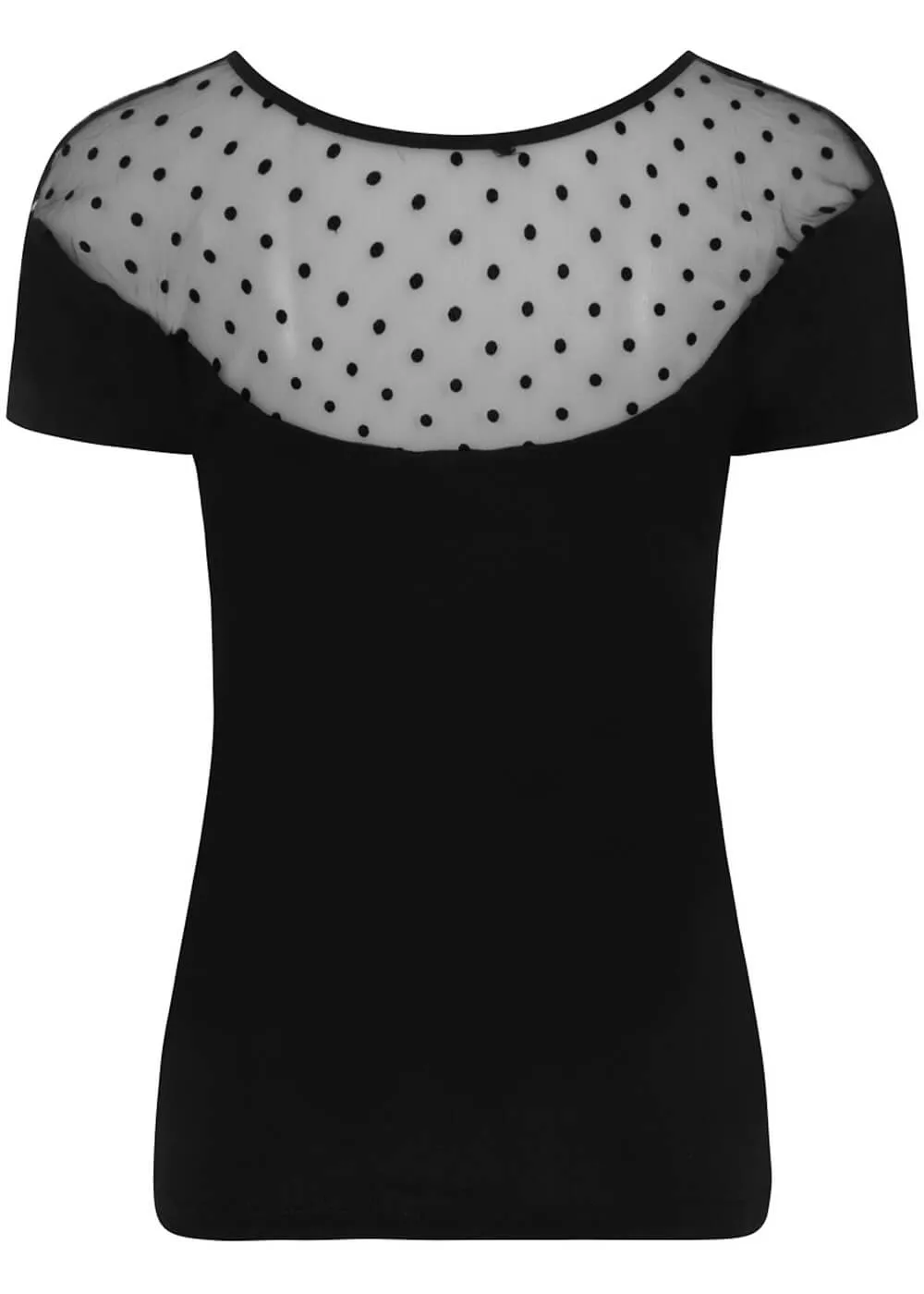 Banned Smoulder Polkadot 50's Top Black