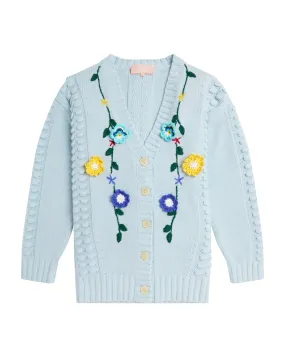 BAPY FLORALCROCHET MIDI CARDIGAN LADIES