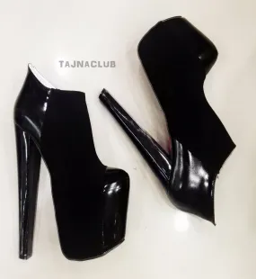 Black Platform Sexy High Heel Booties