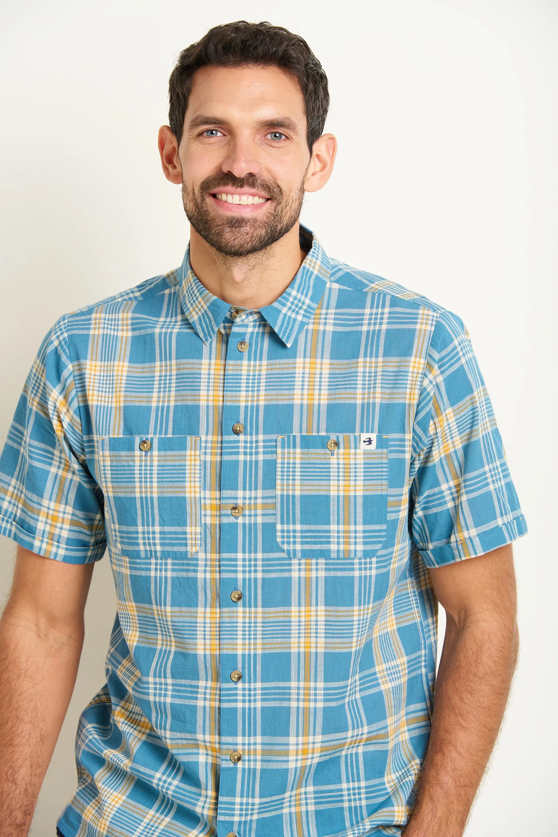 Blue Check Short Sleeve Shirt