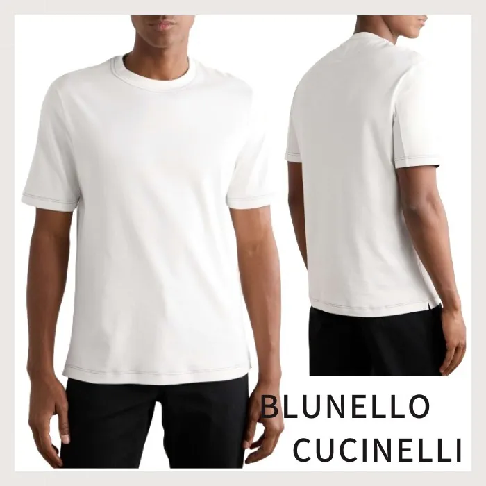 BRUNELLO CUCINELLI  |Crew Neck Pullovers Unisex Street Style Plain Cotton