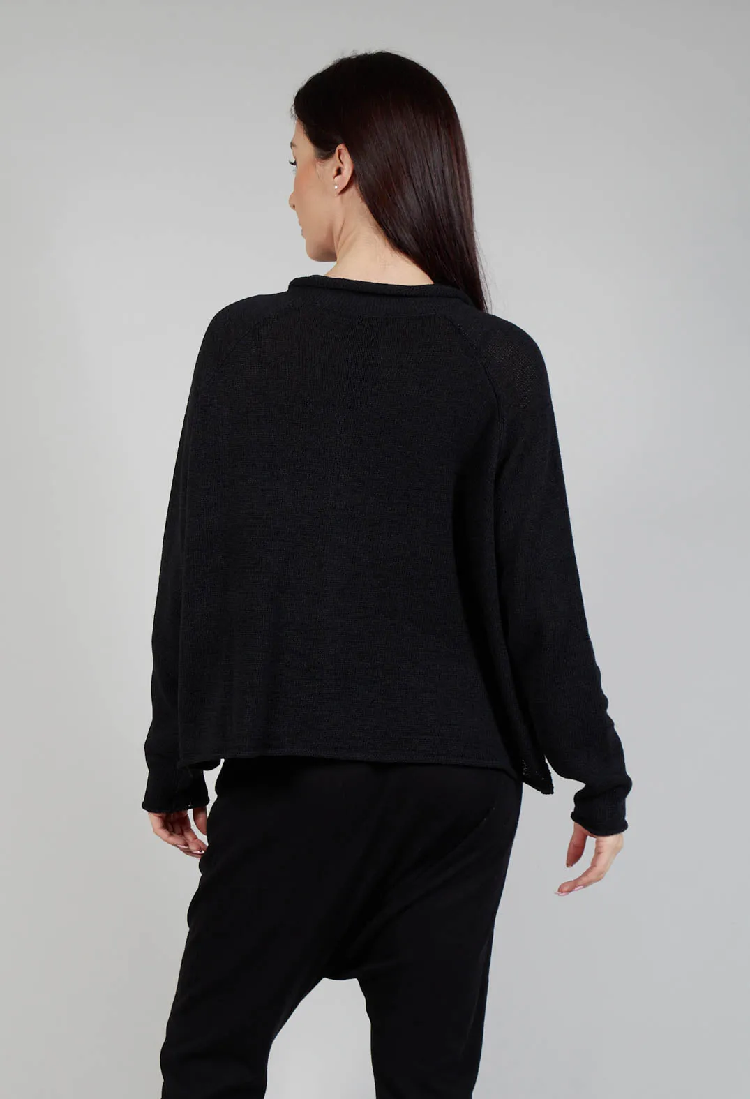 Button Through Cardigan in Black