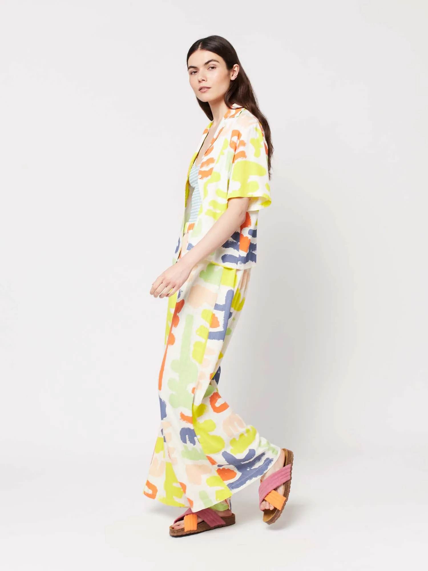 Carnival Print Flared Long Pant