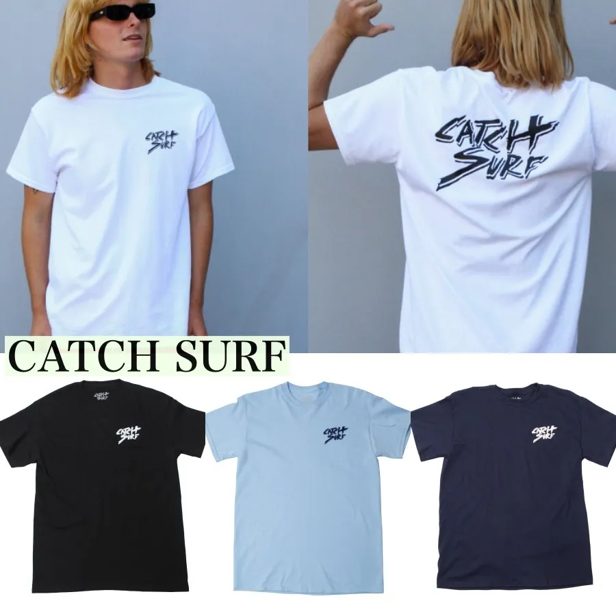 CATCH SURF  |Crew Neck Pullovers Street Style Plain Cotton Short Sleeves