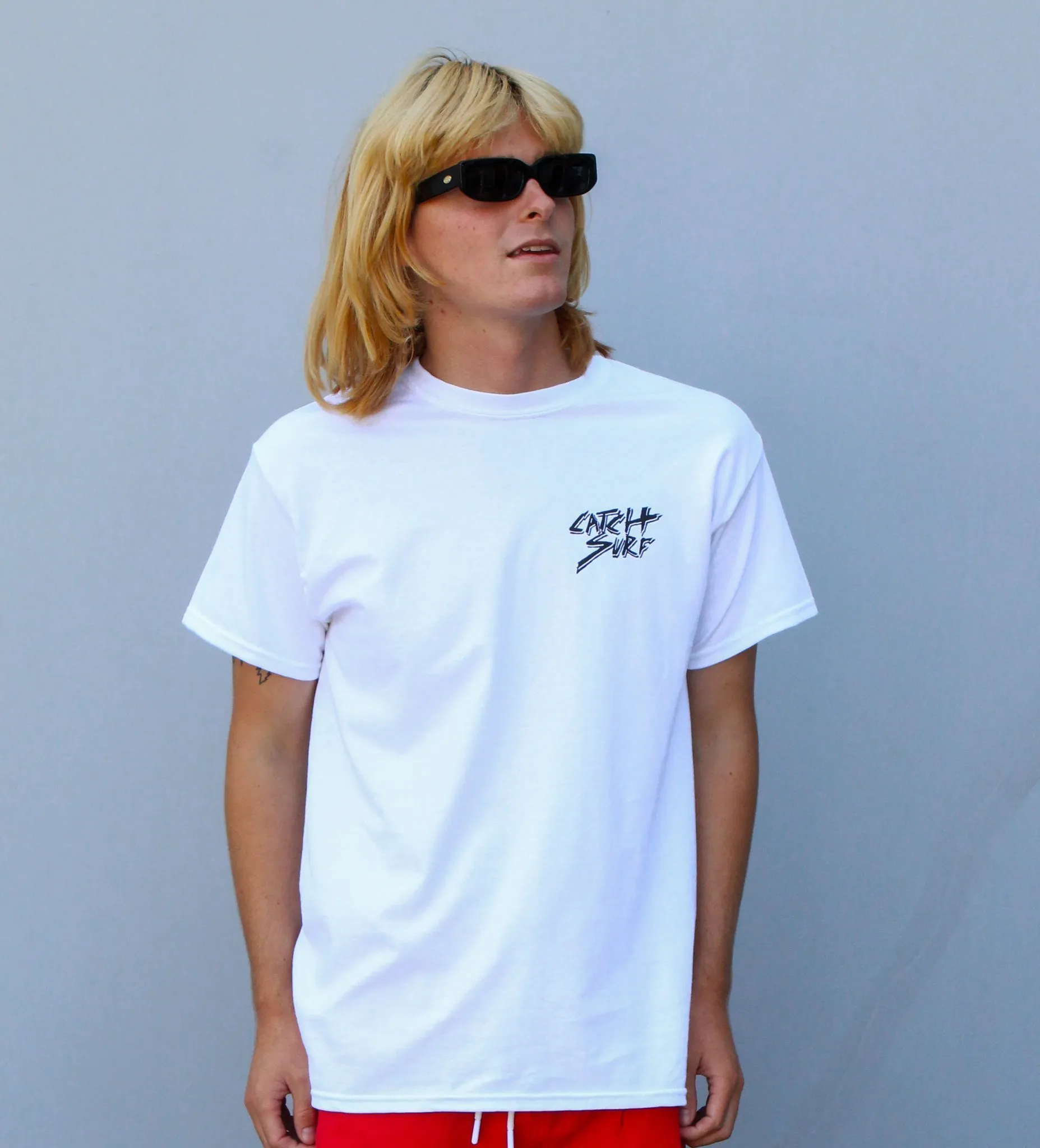 CATCH SURF  |Crew Neck Pullovers Street Style Plain Cotton Short Sleeves