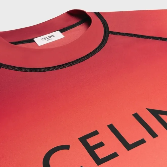 CELINE  |Crew Neck Pullovers Unisex Street Style Short Sleeves Logo