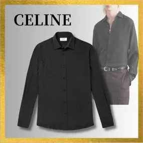 CELINE  |Silk Long Sleeves Luxury Shirts