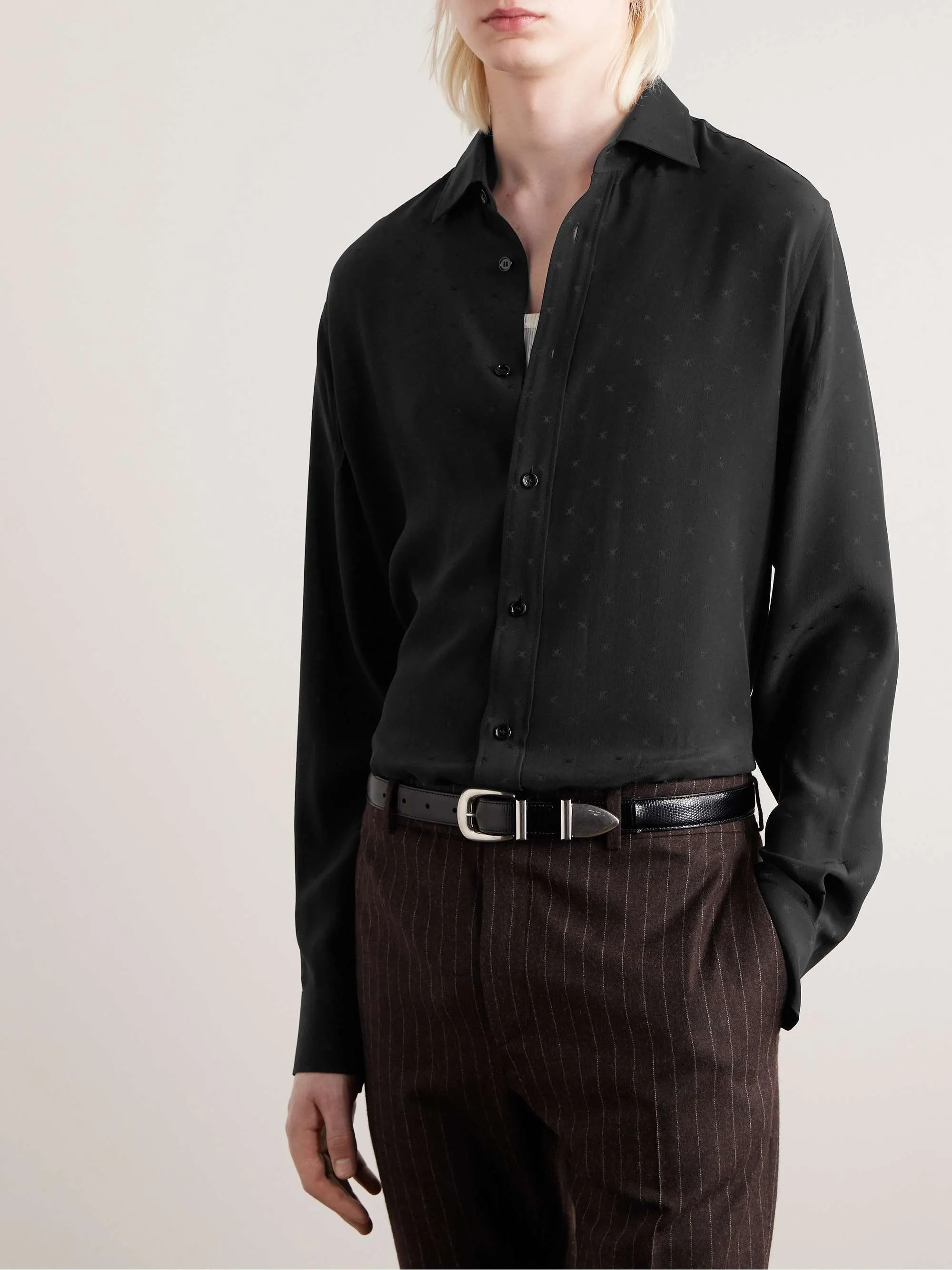 CELINE  |Silk Long Sleeves Luxury Shirts