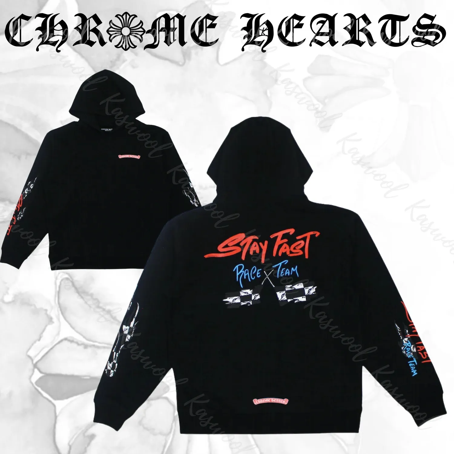 CHROME HEARTS  |Pullovers Unisex Street Style Long Sleeves Plain Logo