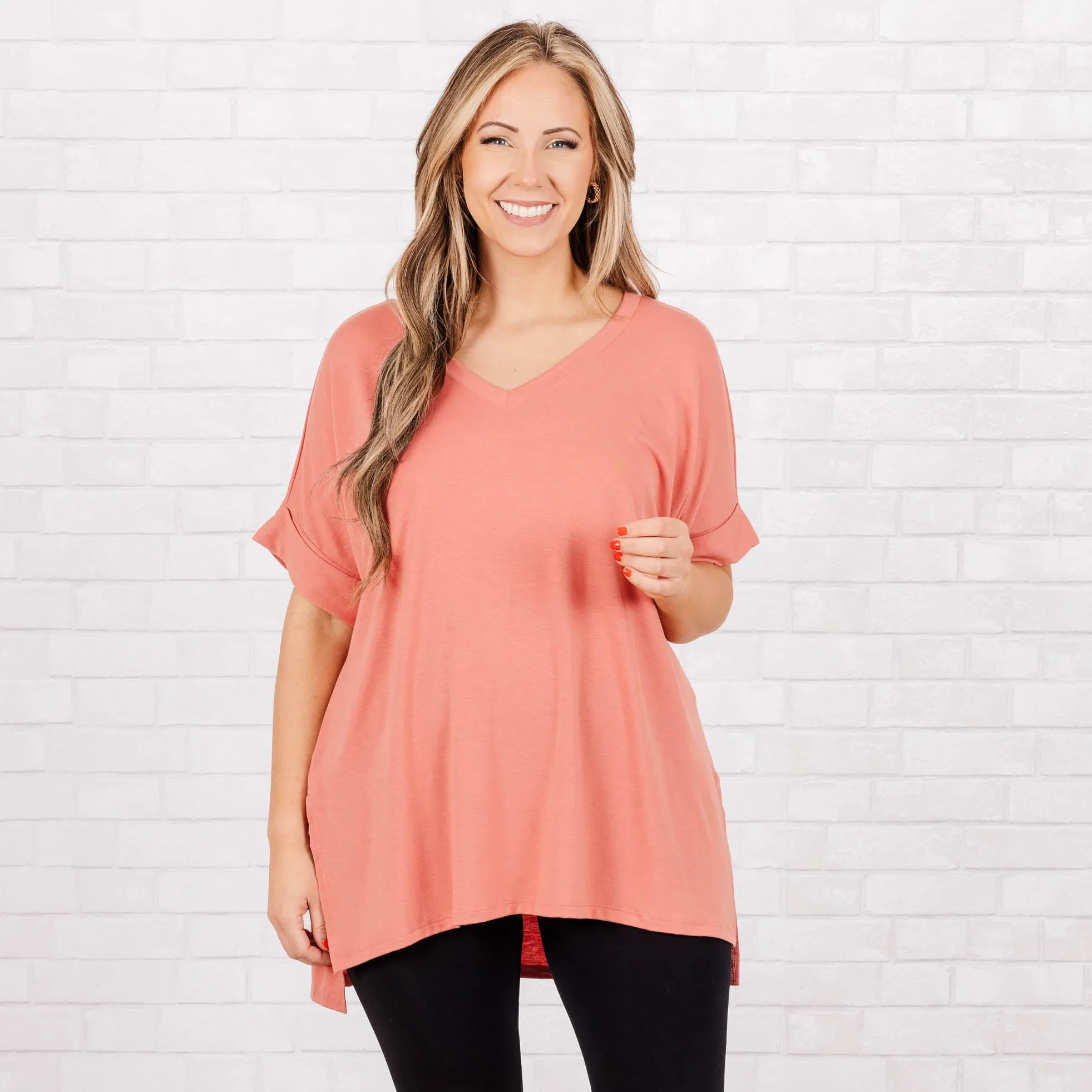 Comfy Travels Top, Ash Rose