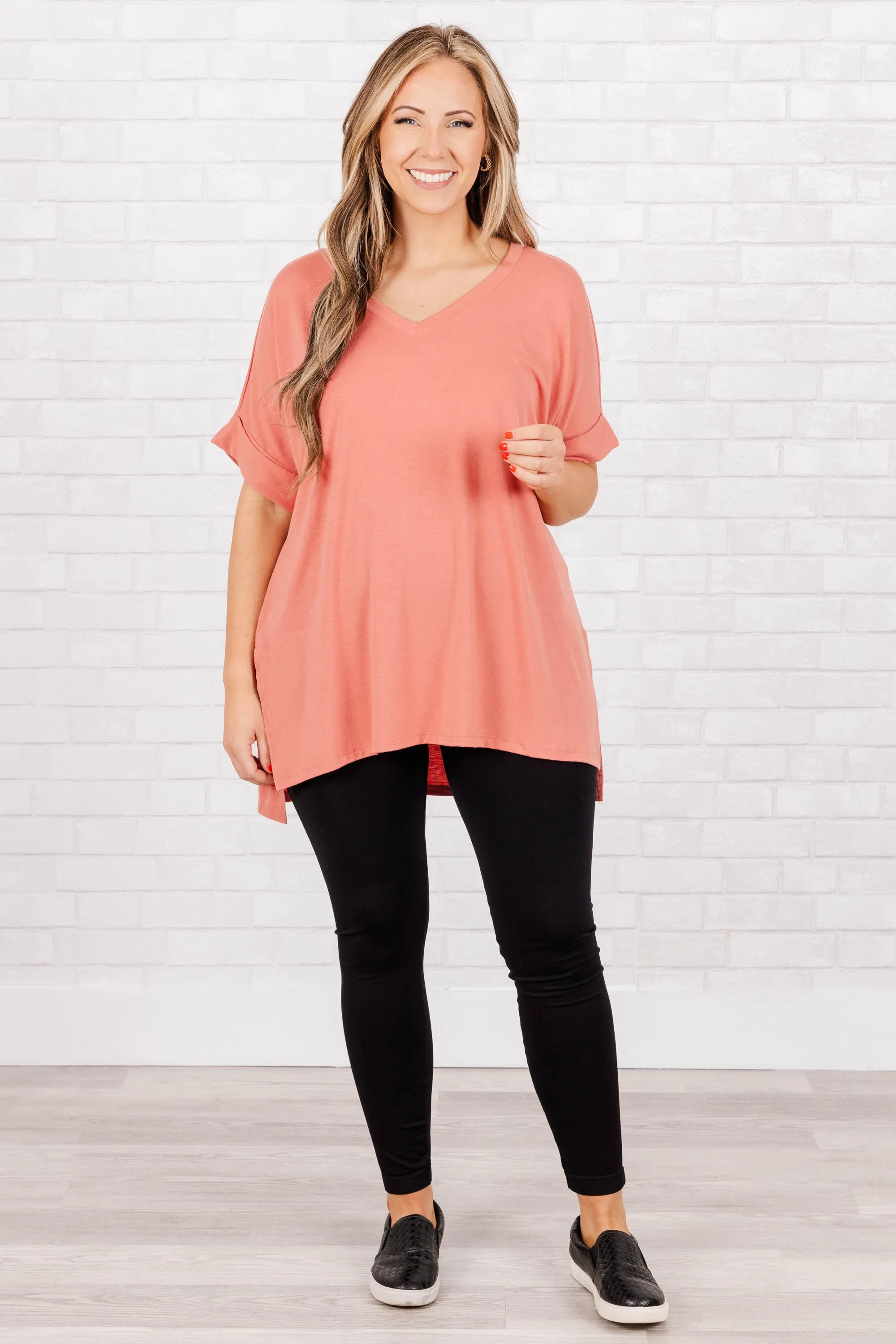 Comfy Travels Top, Ash Rose