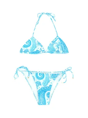 Etro Paisley Printed Triangle Bikini Set