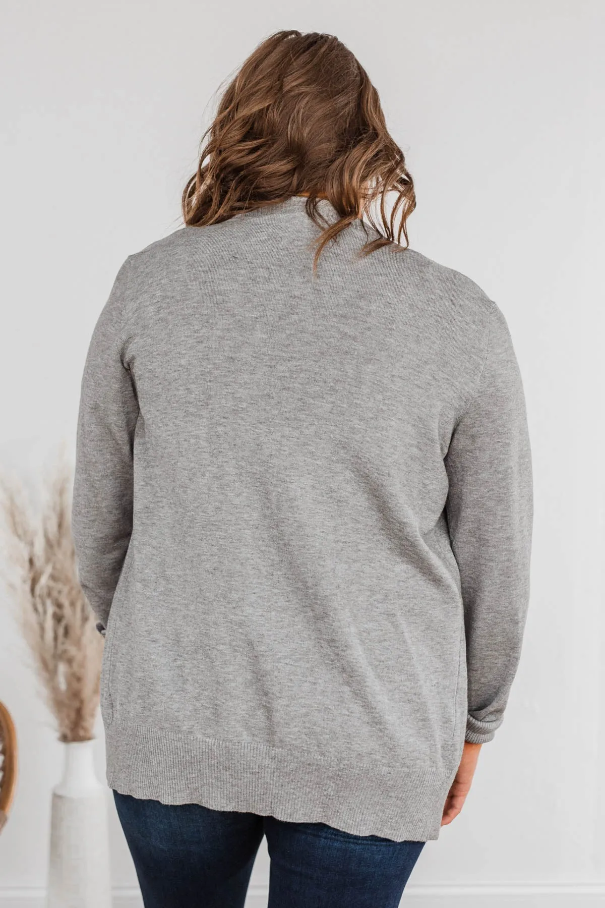 Fading Skylines Pocket Cardigan- Grey