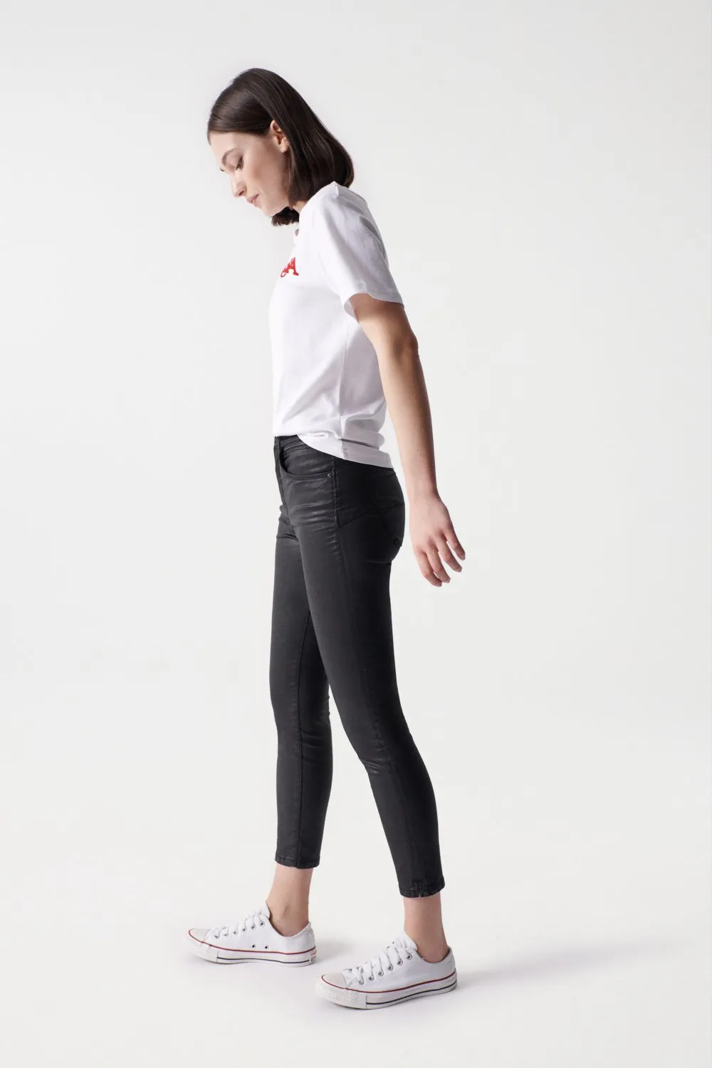 Faith Coated Skinny - Black