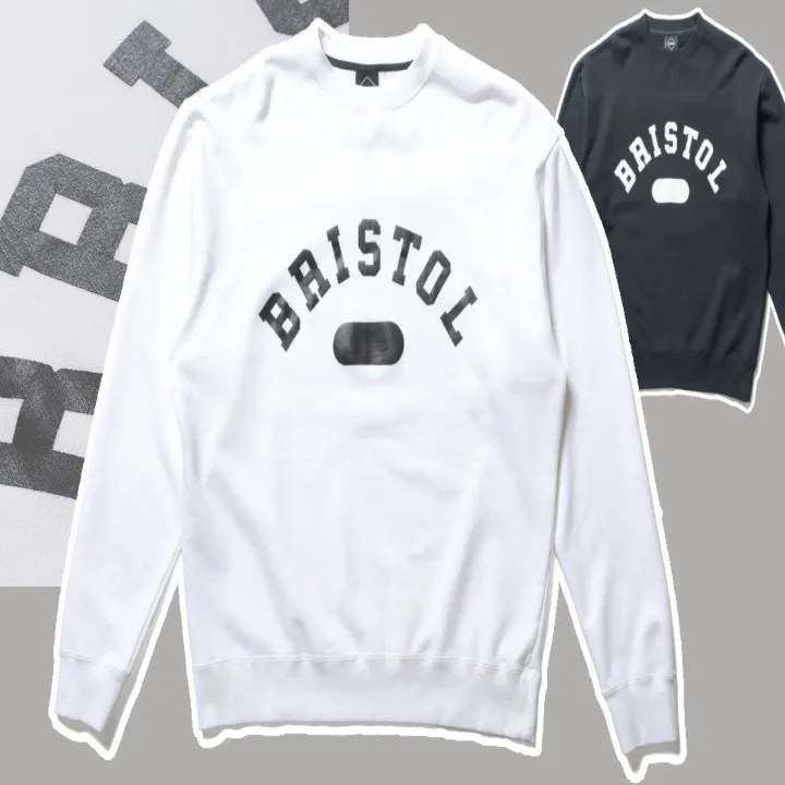 F.C.Real Bristol  |Crew Neck Pullovers Street Style Long Sleeves Cotton Logo