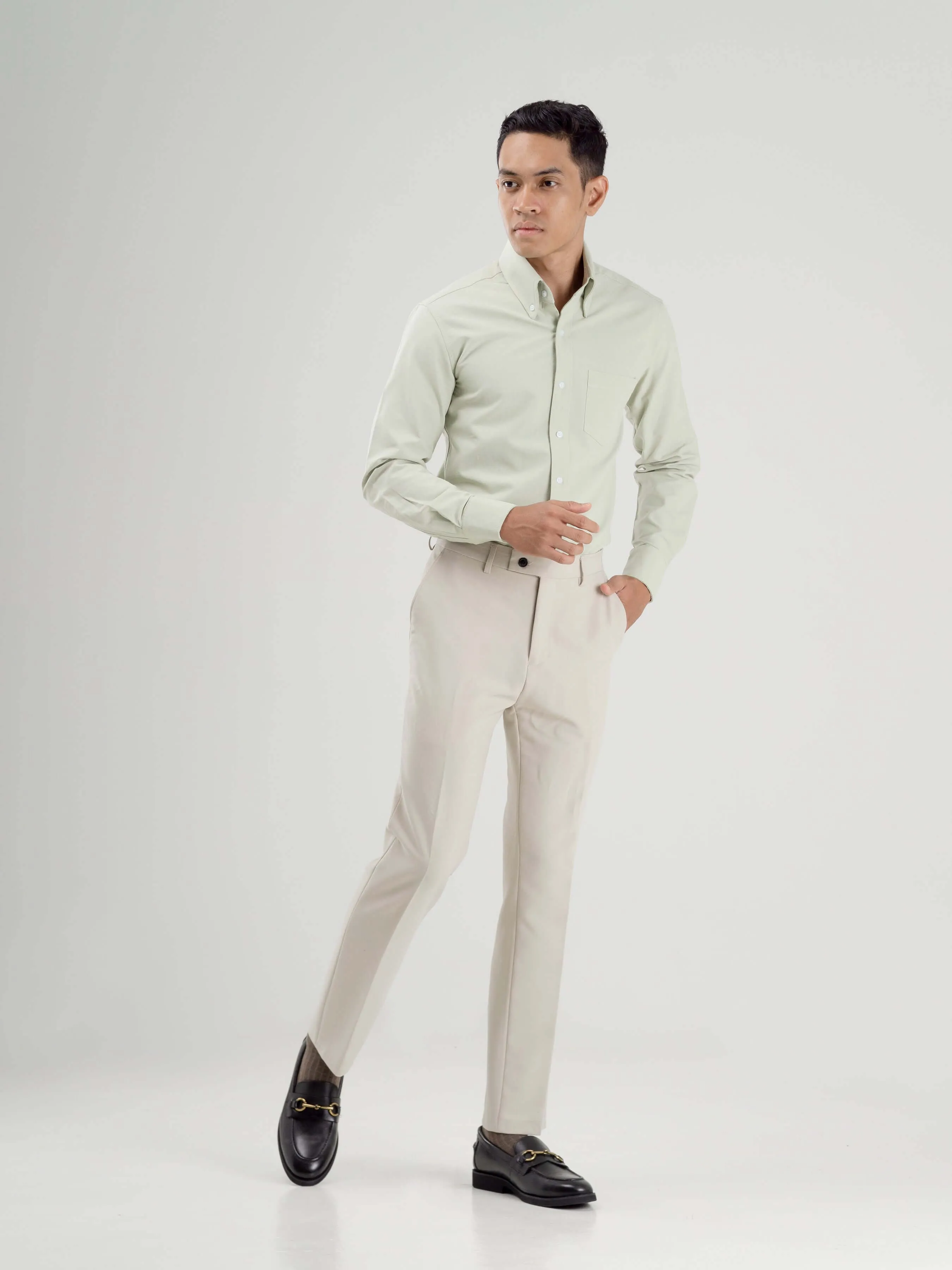 Formal Shirt - Mint Green Oxford Button-Down Collar