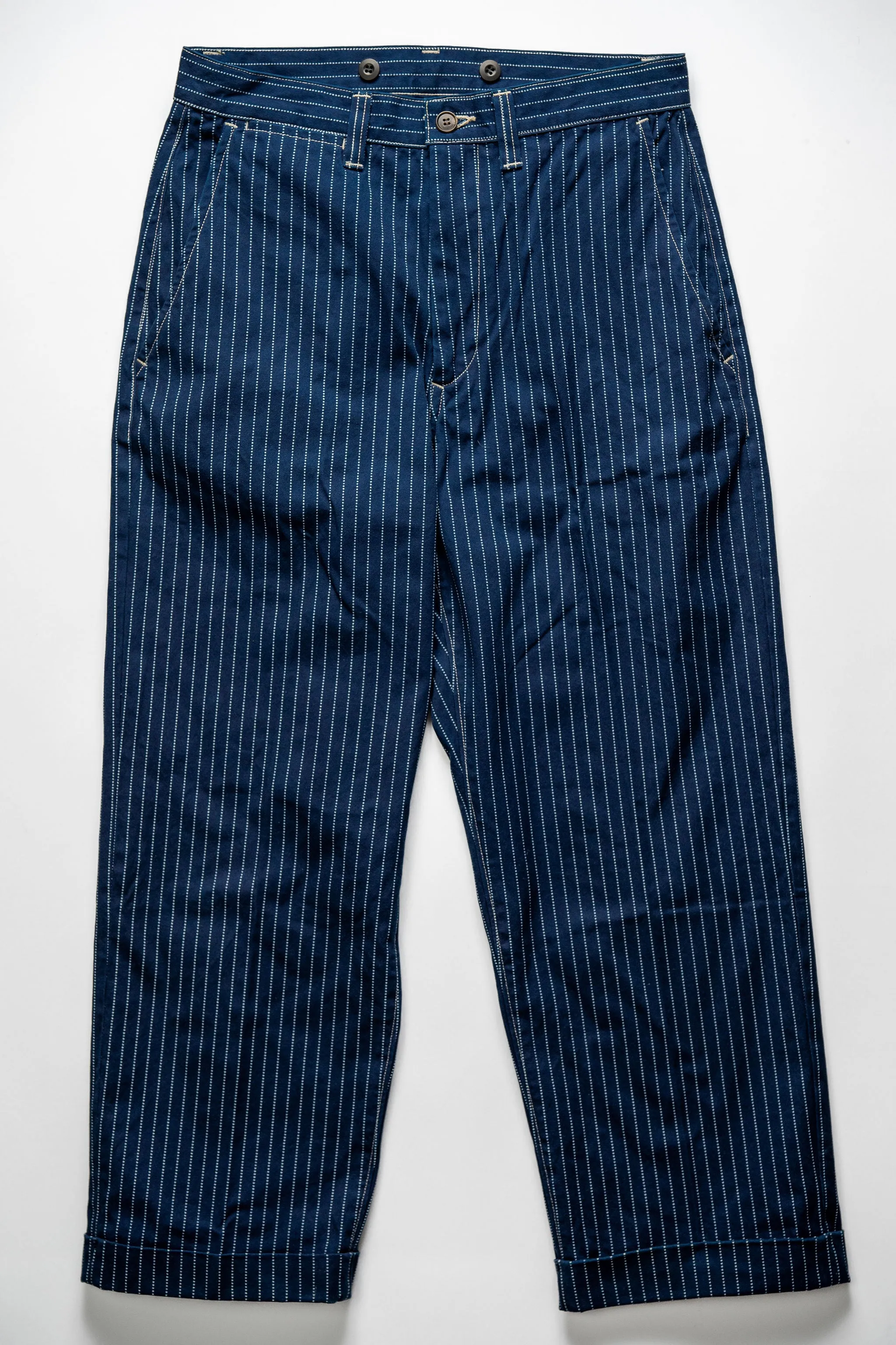 Fullcount 1128-4 Farmers Trousers - Indigo Wabash