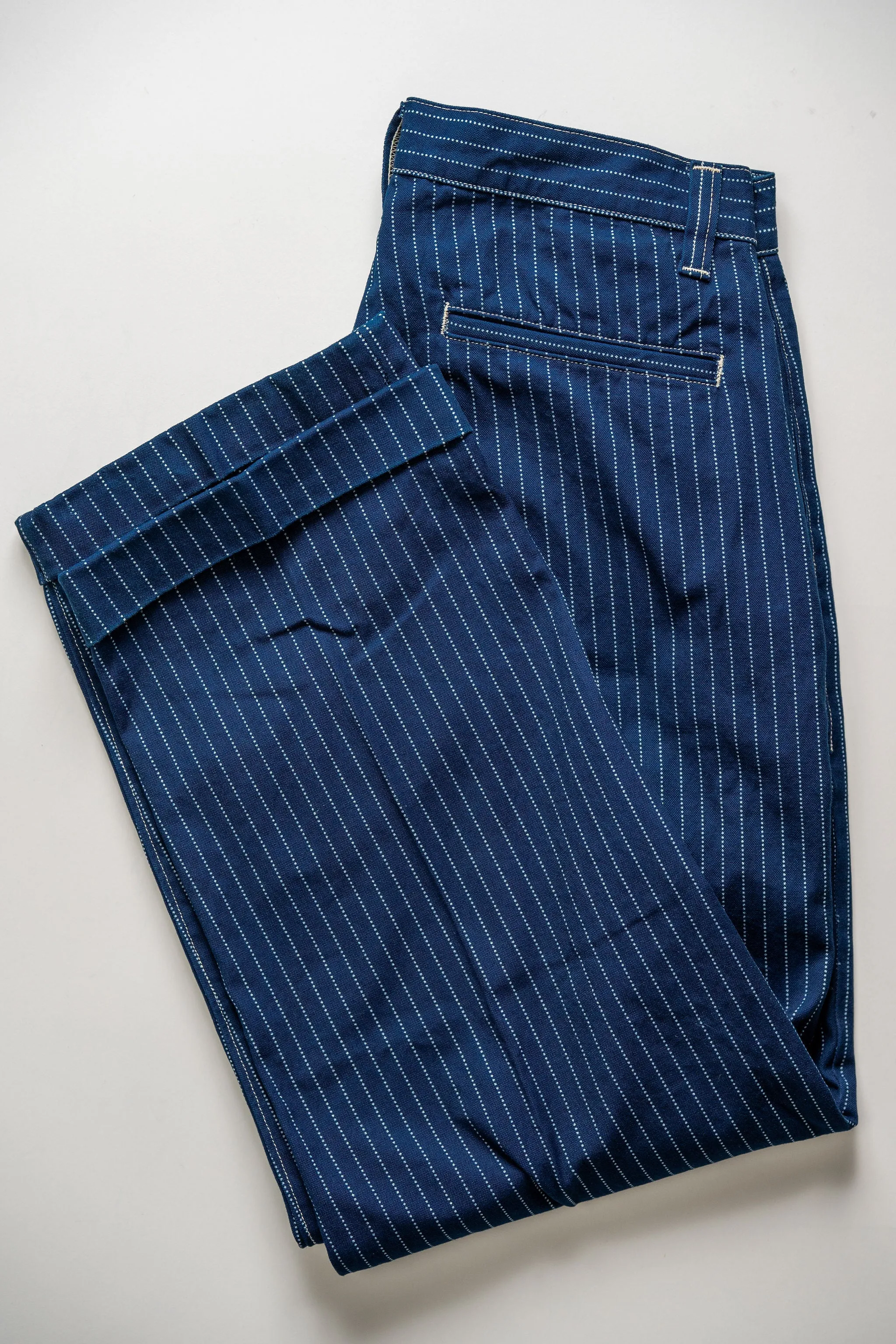 Fullcount 1128-4 Farmers Trousers - Indigo Wabash