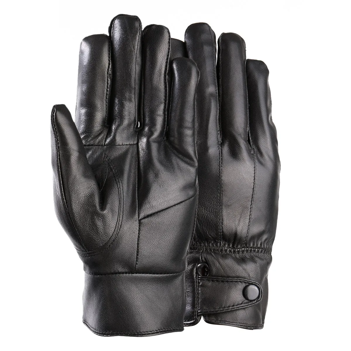 Genuine Leather Keep Warm Winter Windproof Full Finger Gloves for Men