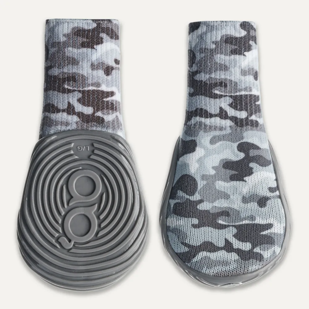 Gooeez Regular Printed Dog Boots (2-pack) 2XL Camo/Grey