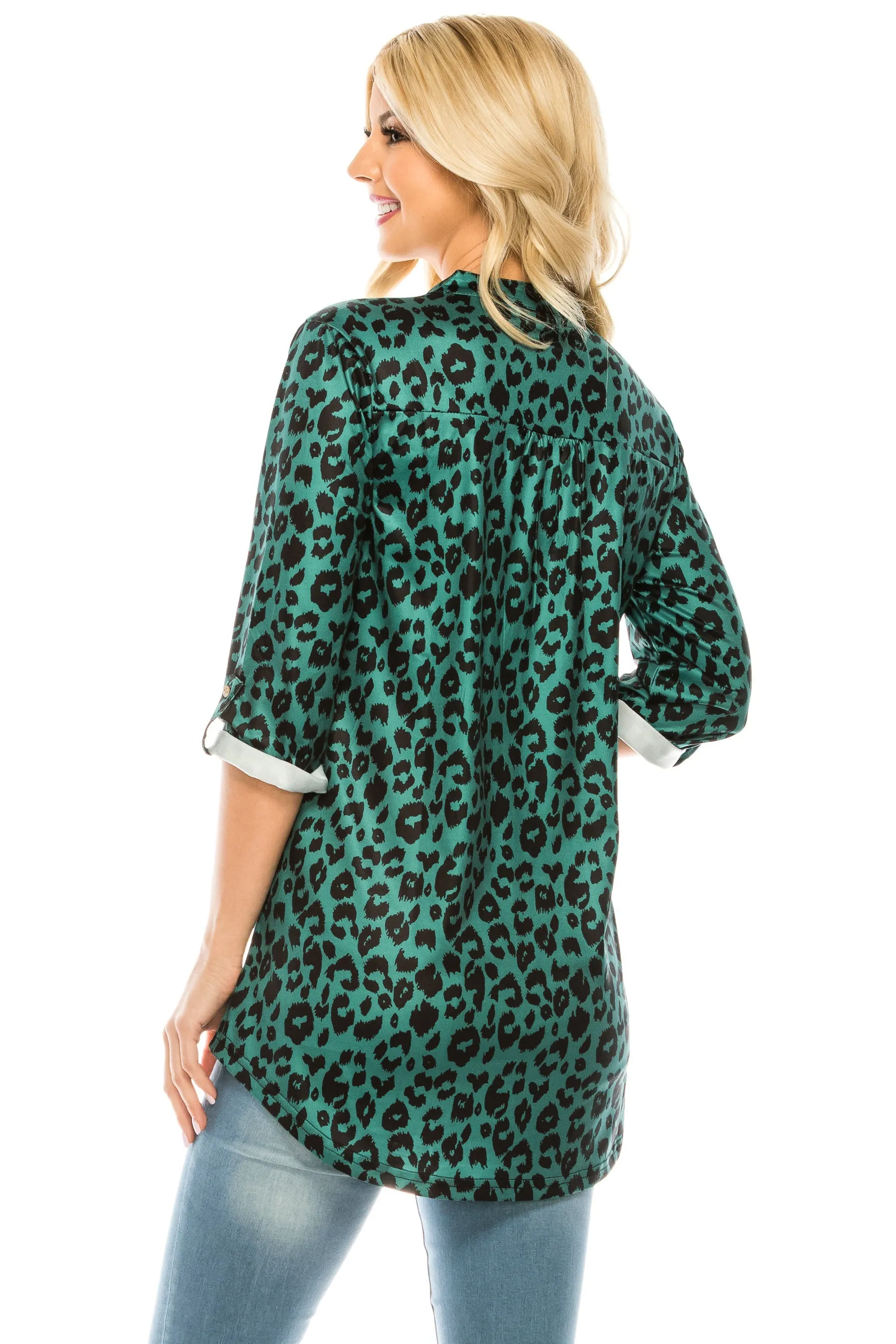 Haute Edition Women's 3/4 Sleeve Tunic Tops S-3X. Plus size available.