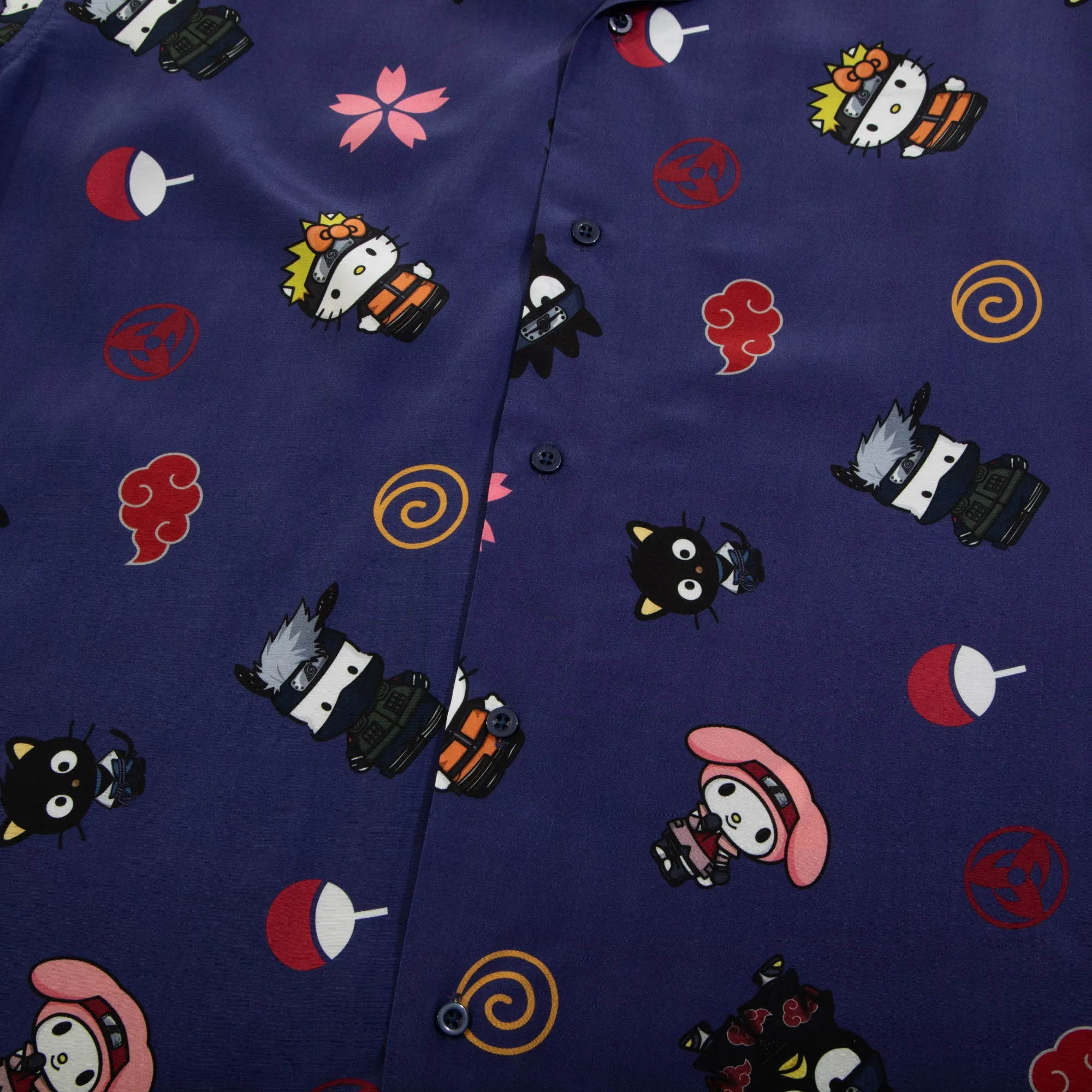 Hello Kitty x Naruto Character Button-Down Shirt