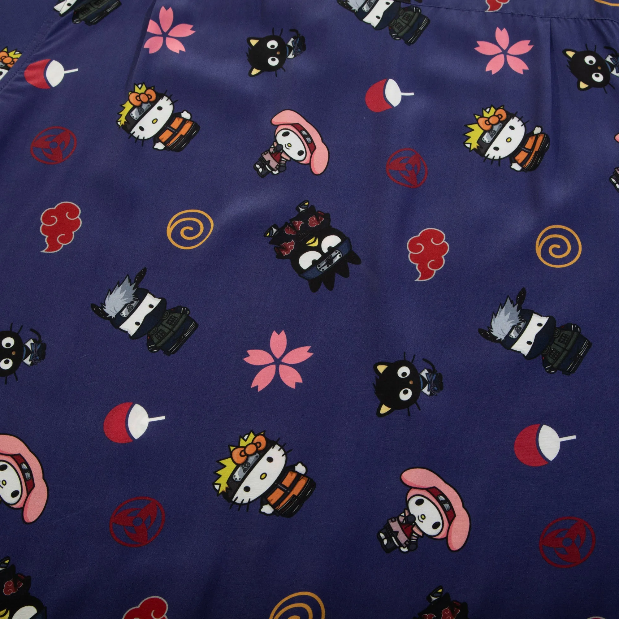 Hello Kitty x Naruto Character Button-Down Shirt